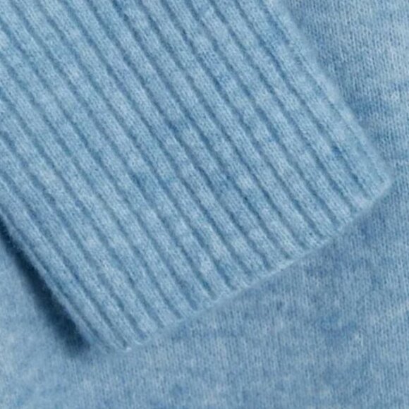 Helmut Lang Pastel Blue Cropped Wool Sweater, XS, Petite, Pullover, Cozy, Winter - Picture 6 of 6